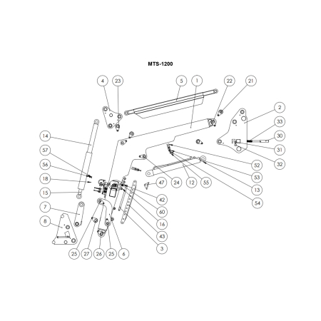 Komplet sworzni do ładowacza MTS-1200 z kalamitkami
